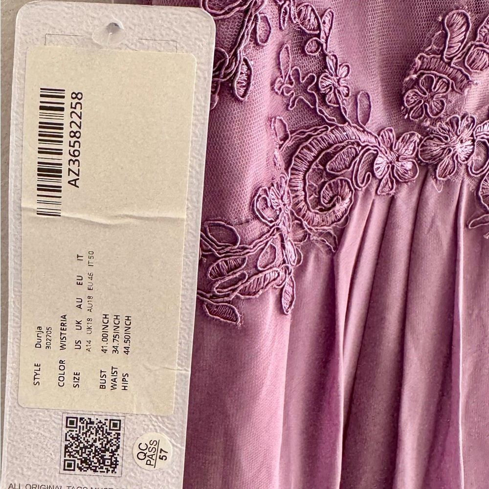 Azazie Full Length Purple Formal Dress - NWT - Size 14 - Picture 5 of 8